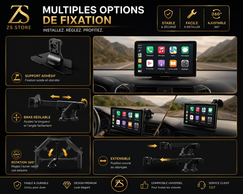 Écran CarPlay 10” Premium™ | Apple CarPlay, Android Auto & Caméra de Recul Intelligente