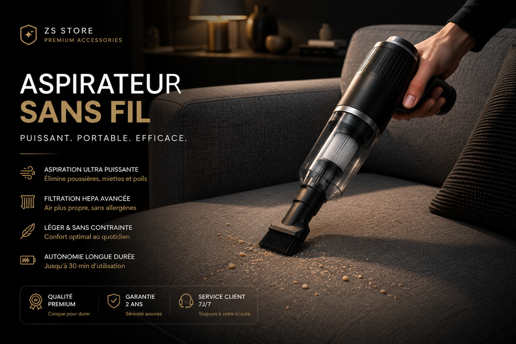 Aspirateur Sans Fil 2-en-1 UltraPuissant™ | Voiture, Maison & Bureau